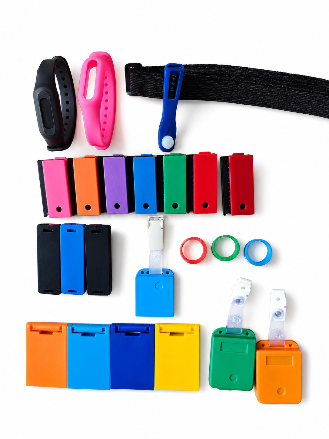TLD holder, badge, wrist, ring, eye lens and barcode-ready holder options